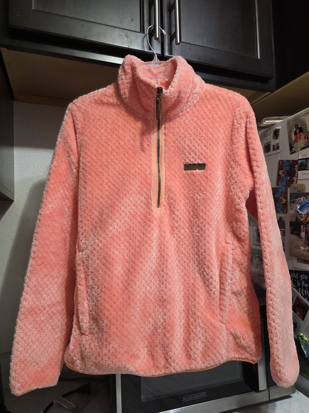 Coral Fleece Half-Zip Pullover Jacket - Women Size Medium